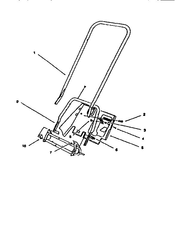 Handle Assembly Diagram and Parts List for 320 28220-7900001 & UP Lawn Boy Snow Blower